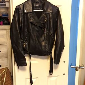 Elodie black leather jacket